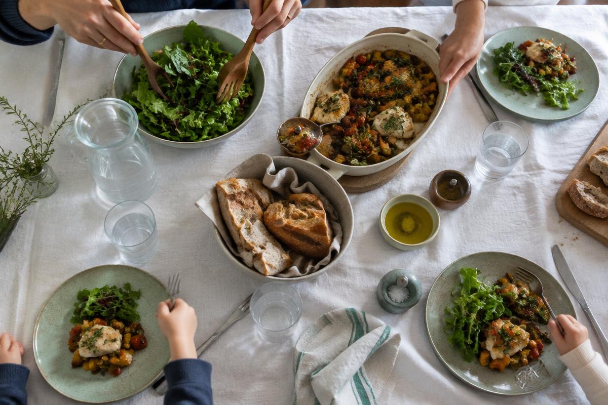 Un repas partagé sans téléphone